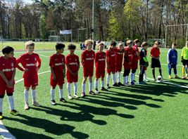 Unsere E1-Junioren vor dem 12:0-Sieg in Dölau