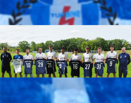 Robin Seitenglanz und Steffen Mandel mit den Neuzugängen für das Landesligateam