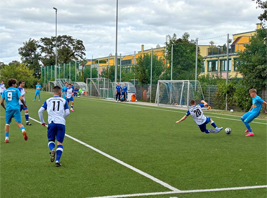Unsere U19 (hellblau) unterliegt in der Verlängerung dem MSV Eisleben (Foto: Jens Z.)